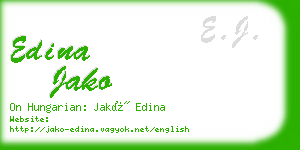 edina jako business card